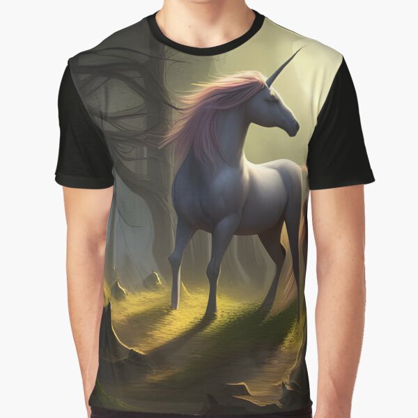 Unicorn Forest Moon Trees by druidwolfart T-Shirts, Hoodie, Sweatshirt | BlankRebels.com (Image 1)