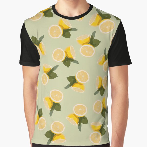 Yellow Citrus Lemon Fruit on Pale Lime Green by Blkstrawberry T-Shirts, Hoodie, Sweatshirt | BlankRebels.com (Image 1)