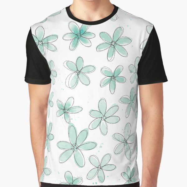 Floral Pattern #6 | Mint Green by RebeccaFlaherty T-Shirts, Hoodie, Sweatshirt | BlankRebels.com (Image 1)