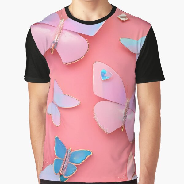 Chrome Butterfly Glam – Y2K Holographic Aesthetic Pattern by MyDreamNookShop T-Shirts, Hoodie, Sweatshirt (Image 1)