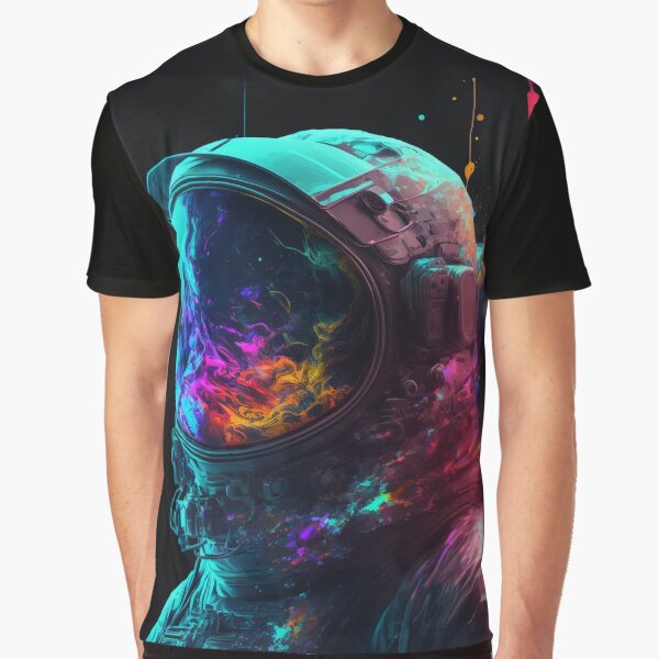 Colorful Astronaut Portrait by Cybronauts T-Shirts, Hoodie, Sweatshirt | BlankRebels.com (Image 1)