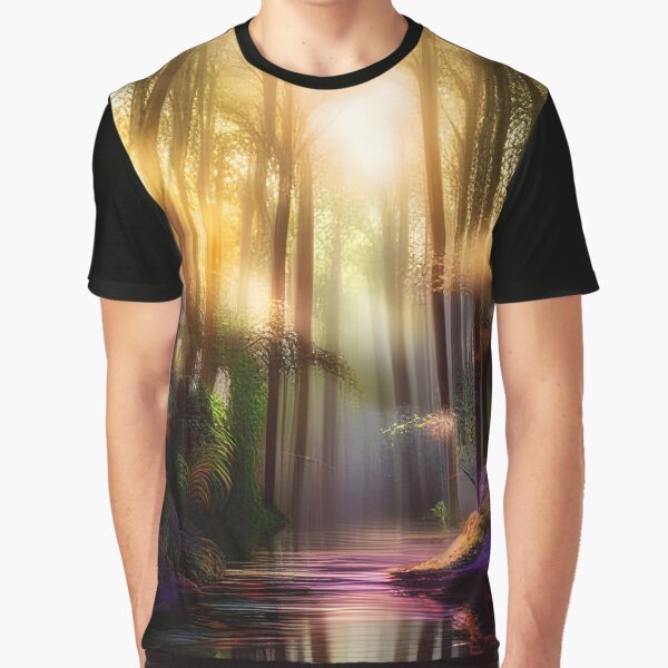 Fantasy Forest Magical River by druidwolfart T-Shirts, Hoodie, Sweatshirt | BlankRebels.com (Image 1)