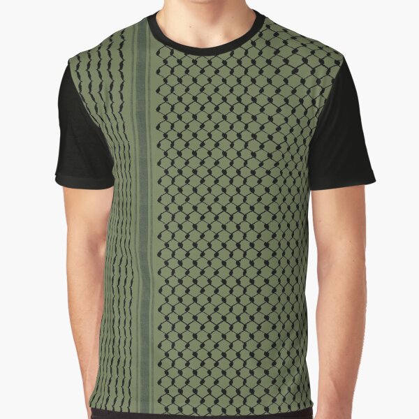 Palestinian Hatta Kufiya Folk Pattern #2 Olive Green Palestine Arabic Traditional Keffiyeh T-Shirts, Hoodie, Sweatshirt