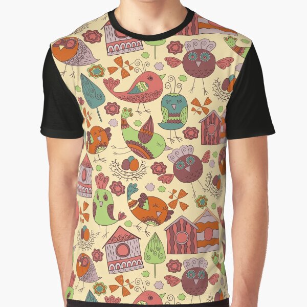 Abstract colorful hand drawn floral pattern design by Somberlain T-Shirts, Hoodie, Sweatshirt | BlankRebels.com (Image 1)