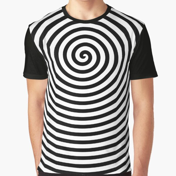 Trippy Spiral  - Black and White by SayAhh T-Shirts, Hoodie, Sweatshirt | BlankRebels.com (Image 1)