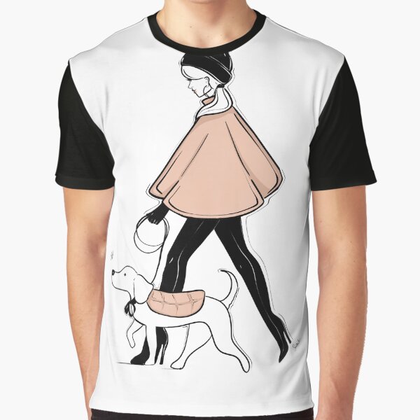 Walking the Pup in the Late Fall Fashion Illustration by Sabina Fenn