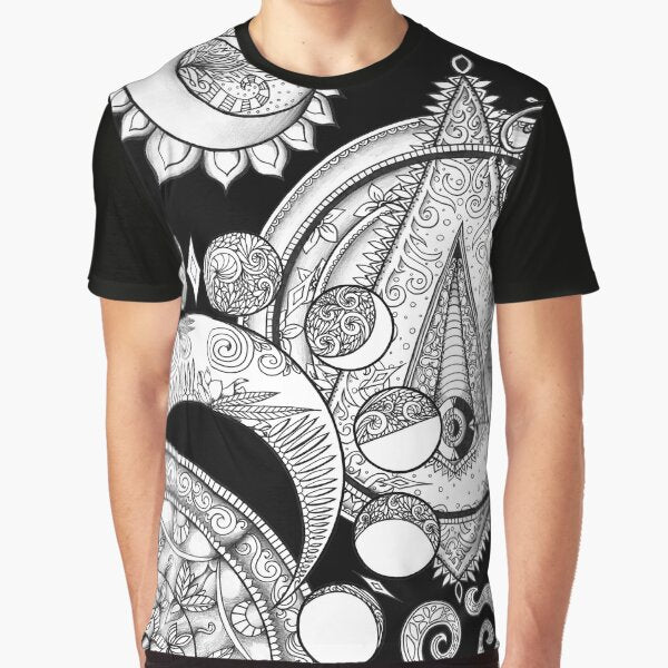 Mystic Moon in Black by Nicole Whelan T-Shirts, Hoodie, Sweatshirt | BlankRebels.com (Image 1)