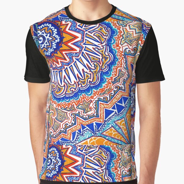 Red and Blue Sun Doodle by Hannah Staab T-Shirts, Hoodie, Sweatshirt | BlankRebels.com (Image 1)