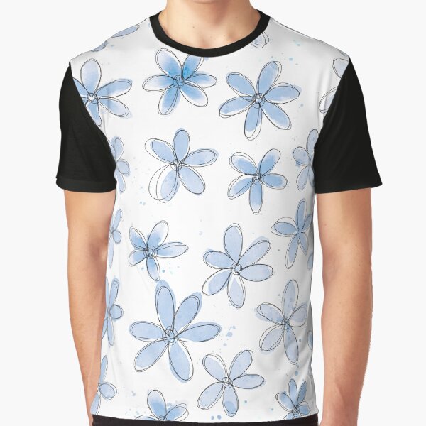 Floral Pattern #6 | Light Blue by RebeccaFlaherty T-Shirts, Hoodie, Sweatshirt | BlankRebels.com (Image 1)