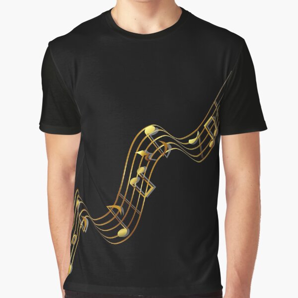 Golden Music Notes (Mendelle) by Lainey1978 T-Shirts, Hoodie, Sweatshirt | BlankRebels.com (Image 1)