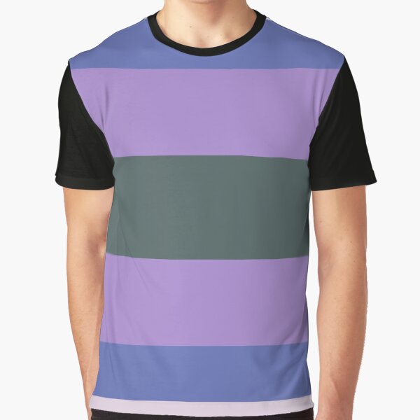 Retro Color Stripe Lilac, Blue, Hunter Green, Pale Mauve by ViewerEqualsPhoton