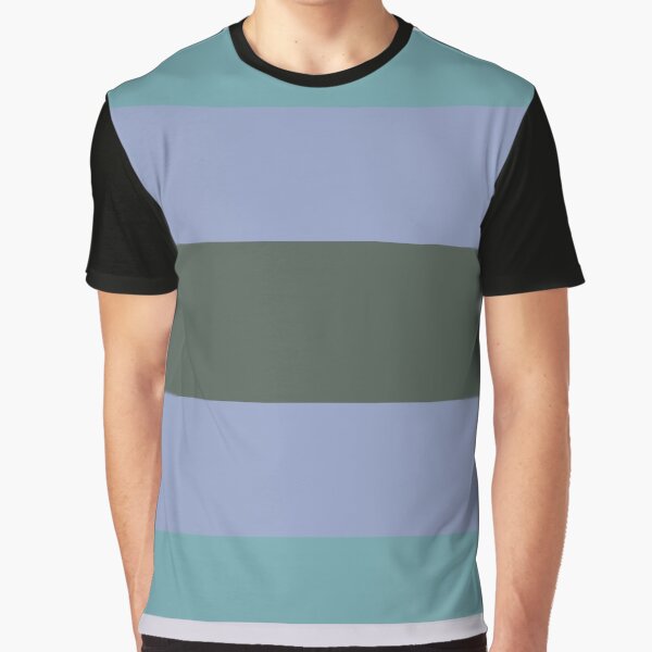 Retro Color Stripe Blue, Teal, Hunter Green, Gray Smoke by ViewerEqualsPhoton