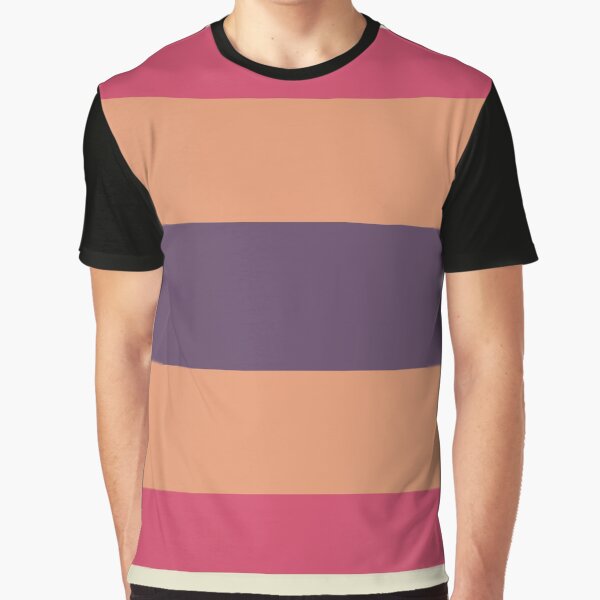 Retro Color Stripe Blackberry Peach Raspberry Cream by ViewerEqualsPhoton