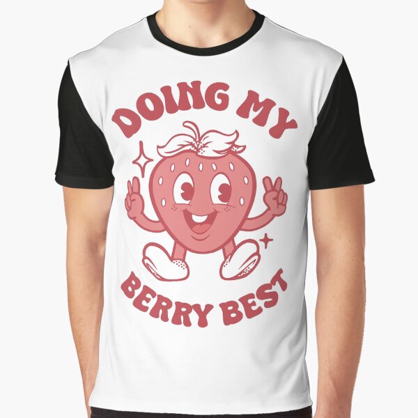Doing My Berry Best Printable Art | Retro Art | Quote Art | Illustration | by StrawberryJolly