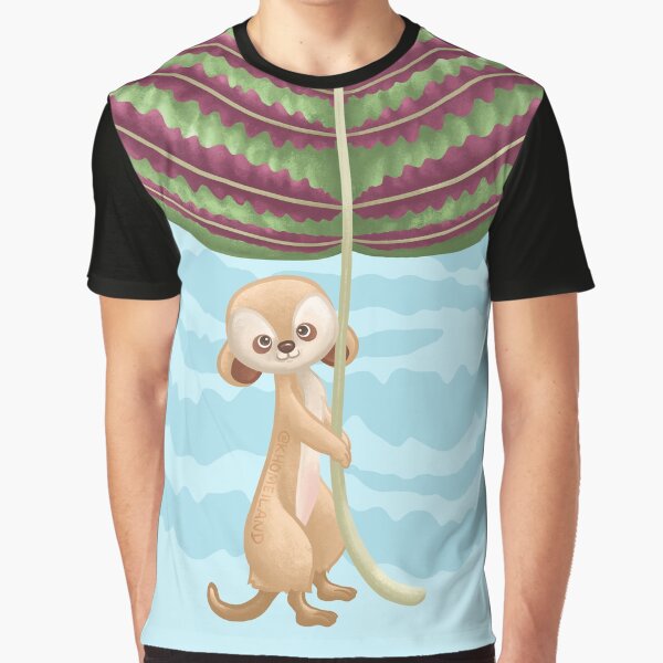 Meerkat Holding Christia Obcordata Leaf by Khotekmei T-Shirts, Hoodie, Sweatshirt | BlankRebels.com (Image 1)