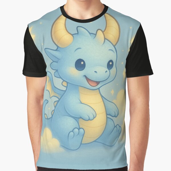 Storm Puff Dragon – Cute Lightning Fantasy Baby Dragon Art by EpicDragons- T-Shirts, Hoodie, Sweatshirt (Image 1)