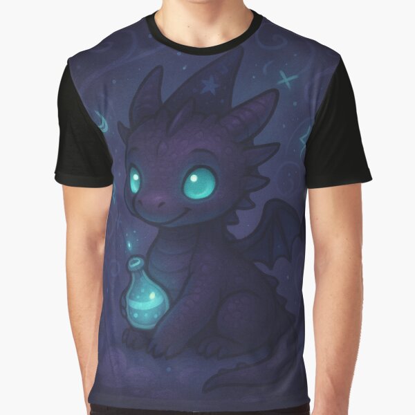 Shadow Glow Dragon – Cute Dark Fantasy Baby Dragon Art by EpicDragons- T-Shirts, Hoodie, Sweatshirt (Image 1)
