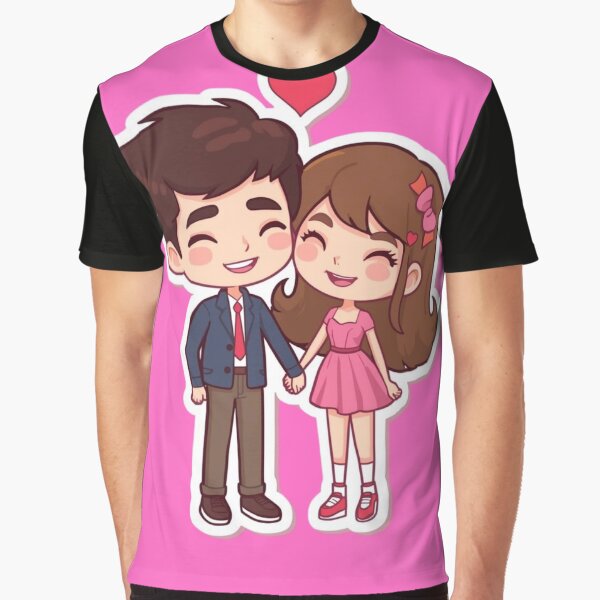 Cute Chibi Couple in Love by arksagme T-Shirts, Hoodie, Sweatshirt | BlankRebels.com (Image 1)