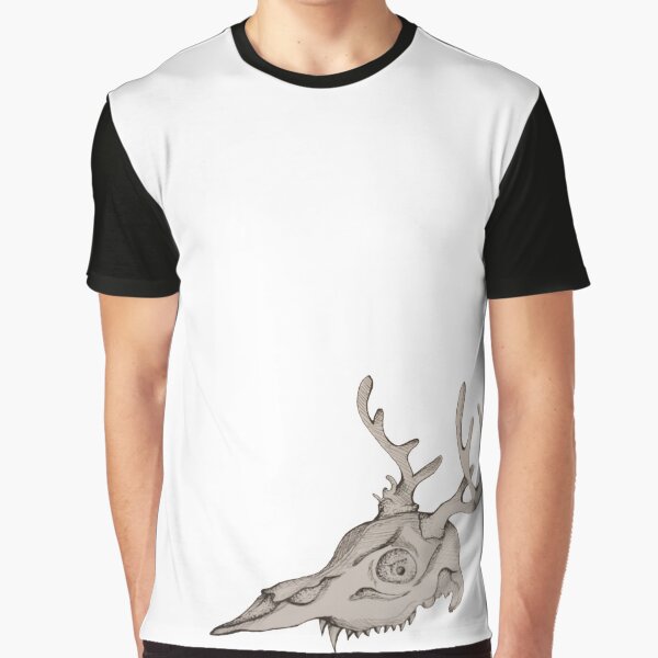 Deer Skull Ink Sketch by RagingOstrich T-Shirts, Hoodie, Sweatshirt | BlankRebels.com (Image 1)