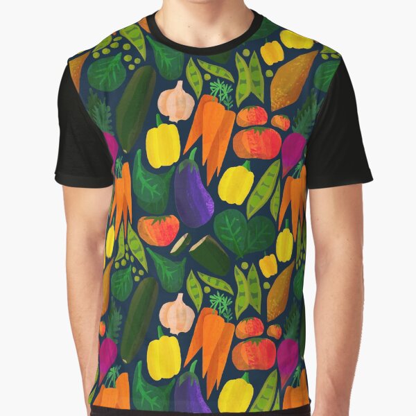 Vegetable Pattern Navy by melanieviens
