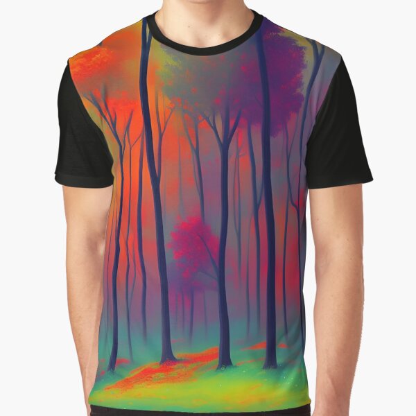 Evening colorful forest by brandway T-Shirts, Hoodie, Sweatshirt | BlankRebels.com (Image 1)
