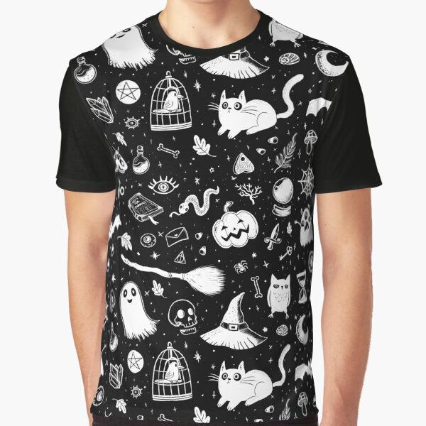 Halloween Doodles Pattern V2 by Drawingvild T-Shirts, Hoodie, Sweatshirt | BlankRebels.com (Image 1)