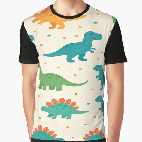 Cute Cartoon Dinosaur Pattern by ToonyTeez T-Shirts, Hoodie, Sweatshirt | BlankRebels.com (Image 1)