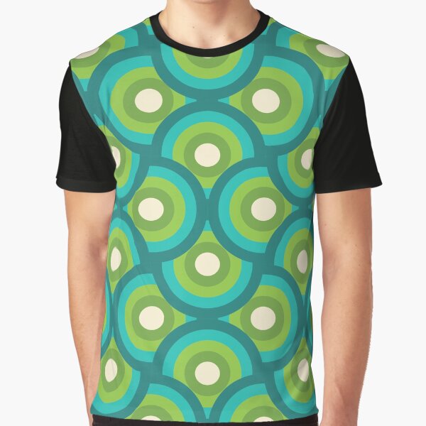 Retro Green-Blue Wavy Pattern by kjeppson T-Shirts, Hoodie, Sweatshirt | BlankRebels.com (Image 1)
