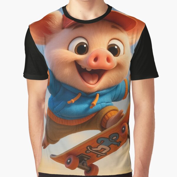 Skater Pig by Sillytoe T-Shirts, Hoodie, Sweatshirt | BlankRebels.com (Image 1)