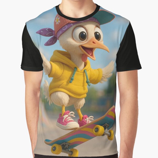 Skater Modern Game Chicken by Sillytoe T-Shirts, Hoodie, Sweatshirt | BlankRebels.com (Image 1)