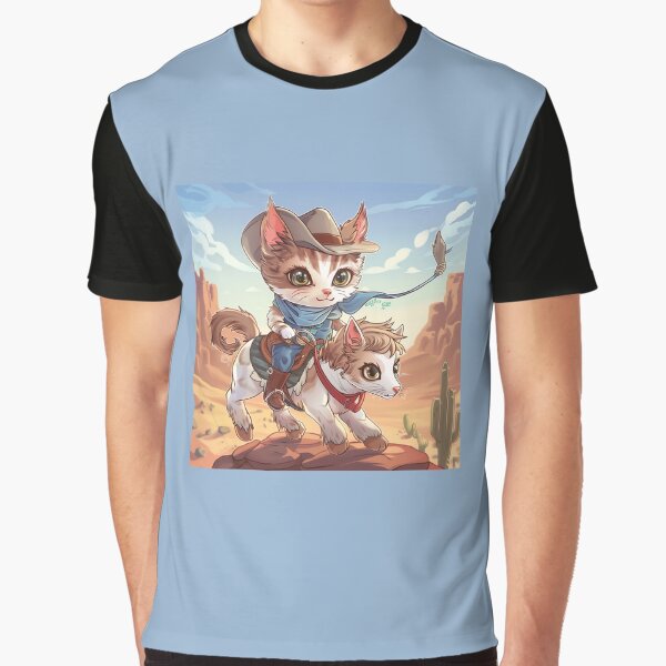 Adorable Cowboy Cat on Horse by Line-Creations T-Shirts, Hoodie, Sweatshirt | BlankRebels.com (Image 1)