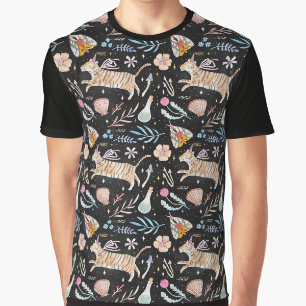 Magic tiger and moth pattern dark academia by martinacartina T-Shirts, Hoodie, Sweatshirt | BlankRebels.com (Image 1)