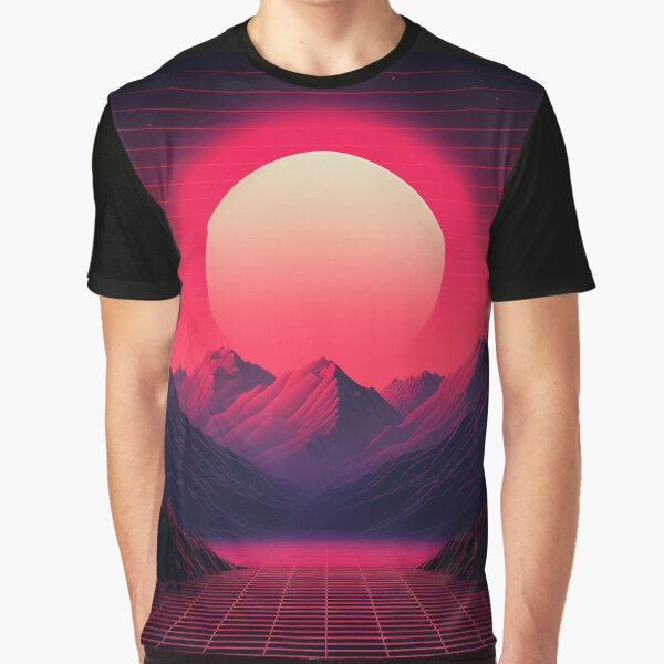Vaporwave Sunset by da90bbx T-Shirts, Hoodie, Sweatshirt | BlankRebels.com (Image 1)