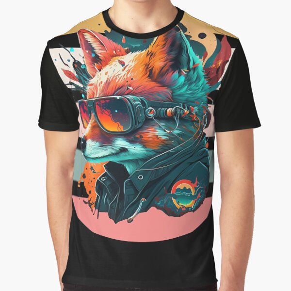 Cool Colorful Animals Fox by EmilConnelly T-Shirts, Hoodie, Sweatshirt | BlankRebels.com (Image 1)