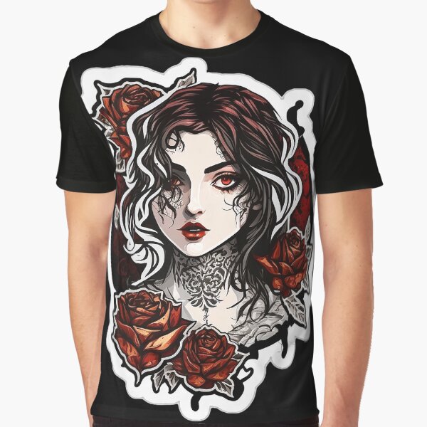 Gothic Rose Dark and Edgy Designs for Gothic Enthusiasts Rose Delight by Bits-X-Pieces T-Shirts, Hoodie, Sweatshirt (Image 1)