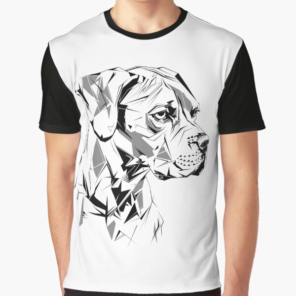 Monochrome Boxer Dog Abstract Portrait by Voysla