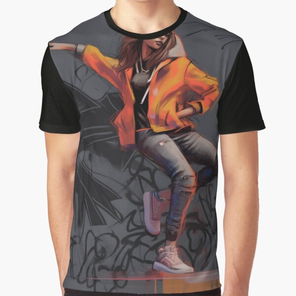 graffiti girl in sketchbook style by nolutsch T-Shirts, Hoodie, Sweatshirt | BlankRebels.com (Image 1)