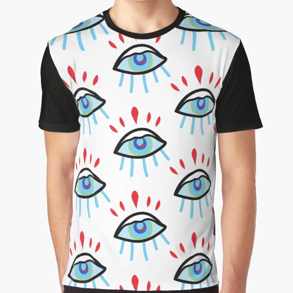 Red Lash Evil Eye Pattern by christabelco T-Shirts, Hoodie, Sweatshirt | BlankRebels.com (Image 1)