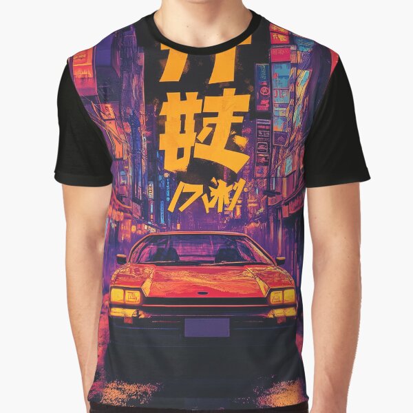 Retro Sports Car Night Tokyo Street T-Shirts, Hoodie, Sweatshirt