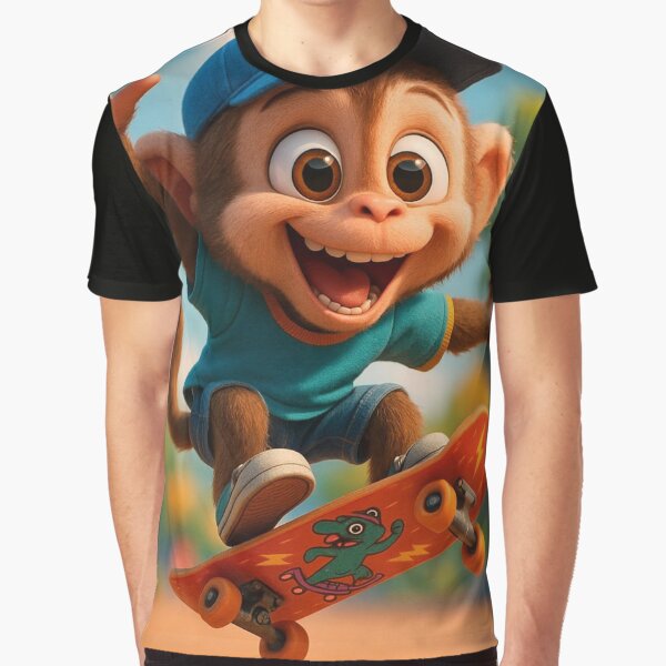 Skater Monkey by Sillytoe T-Shirts, Hoodie, Sweatshirt | BlankRebels.com (Image 1)