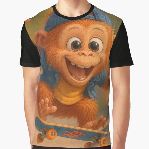 Skater Orangutan by Sillytoe T-Shirts, Hoodie, Sweatshirt | BlankRebels.com (Image 1)