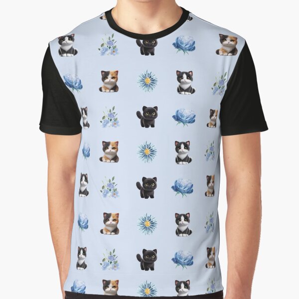 Cute Kittens and Flowers by LaFeria T-Shirts, Hoodie, Sweatshirt | BlankRebels.com (Image 1)
