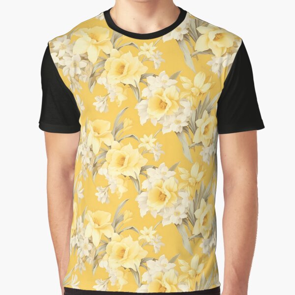 Daffodil - March Birthday - Seamless Vintage Print by OrganizeMe T-Shirts, Hoodie, Sweatshirt | BlankRebels.com (Image 1)