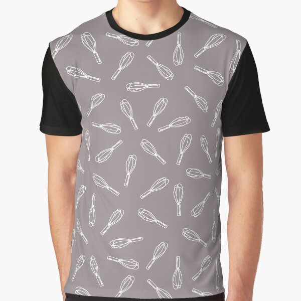 Vector simple grey kitchen whisks seamless doodle pattern background. by jamiesoondesign T-Shirts, Hoodie,... (Image 1)