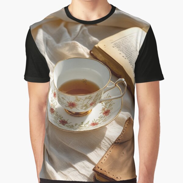 Tea and Journal on Linen – Soft Study Aesthetic by semenol T-Shirts, Hoodie, Sweatshirt | BlankRebels.com (Image 1)
