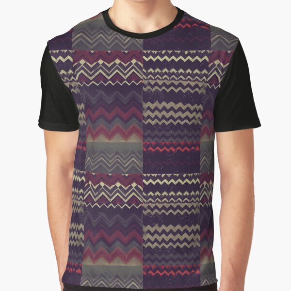Grunge Herringbone Patchwork Pattern with Red by SamJanner T-Shirts, Hoodie, Sweatshirt | BlankRebels.com (Image 1)