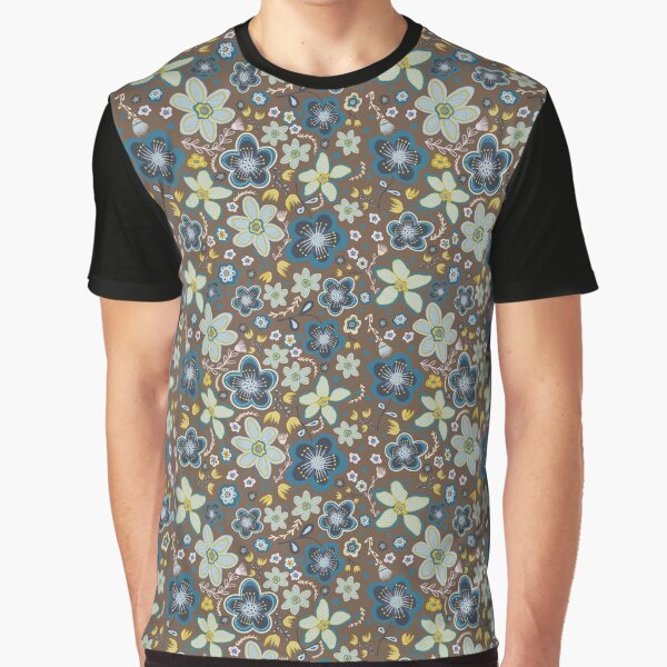 Blue floral in mocha by SisterlyLove T-Shirts, Hoodie, Sweatshirt | BlankRebels.com (Image 1)
