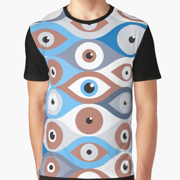 Evil Eye protection pattern terracotta and blues by k9printart T-Shirts, Hoodie, Sweatshirt | BlankRebels.com (Image 1)