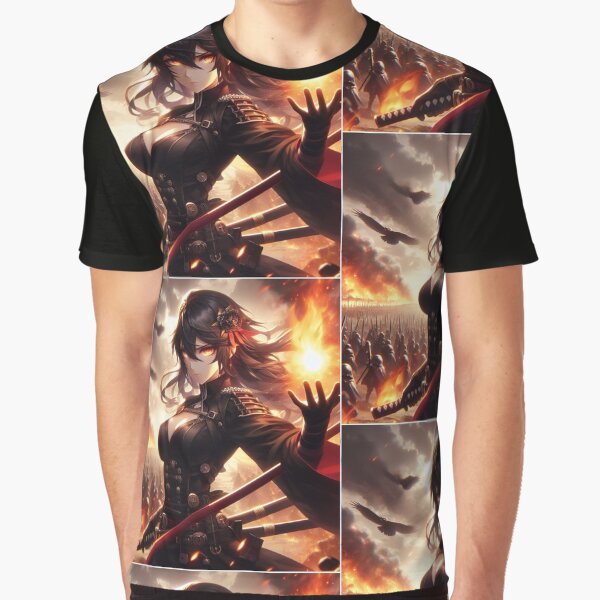 Fire Samurai by darkaianimation T-Shirts, Hoodie, Sweatshirt | BlankRebels.com (Image 1)