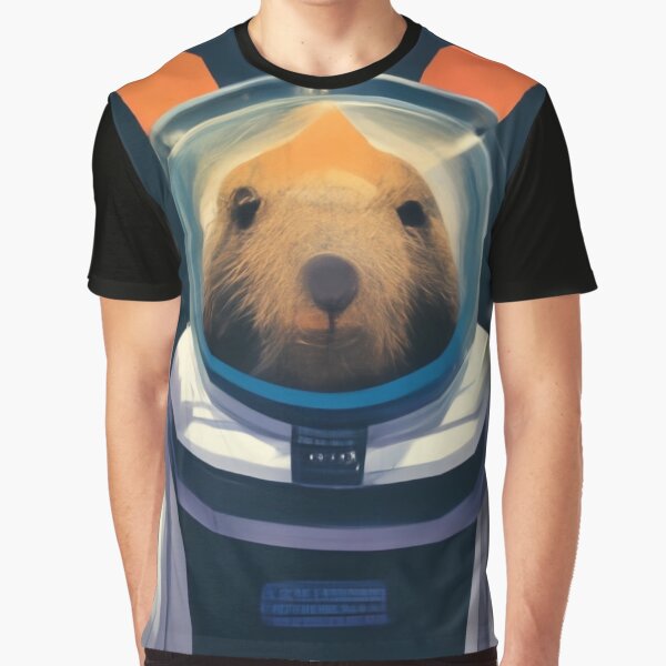 Capybara Spaceman | Capybara Astronaut | Retro, Pop-art by Pet Shelter T-Shirts, Hoodie, Sweatshirt (Image 1)